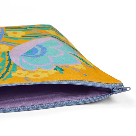 Yellow floral pouch